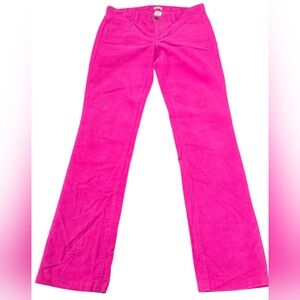 J. Crew Bright Hot Pink Matchstick Cotton Corduroy Fun Pants (Size:28R)